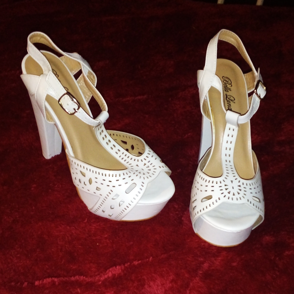 Bella Luna white heels